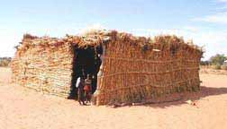 Schoolhouse made of millet stalks